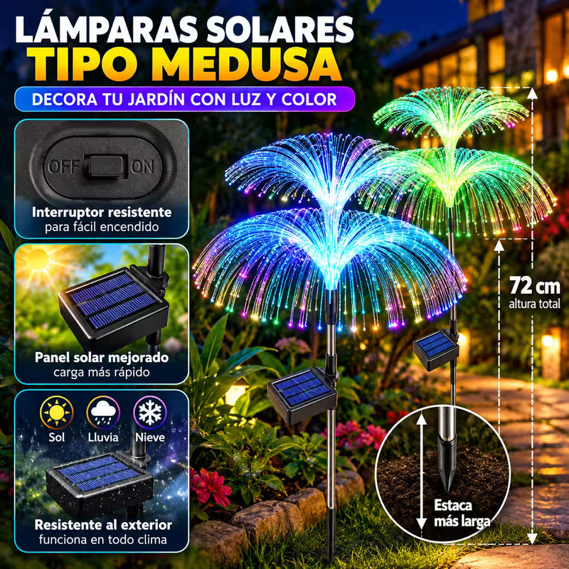 Medusas dobles Solares que Iluminan tus Noches sin Gastar Luz | Promo 2x1 ✨