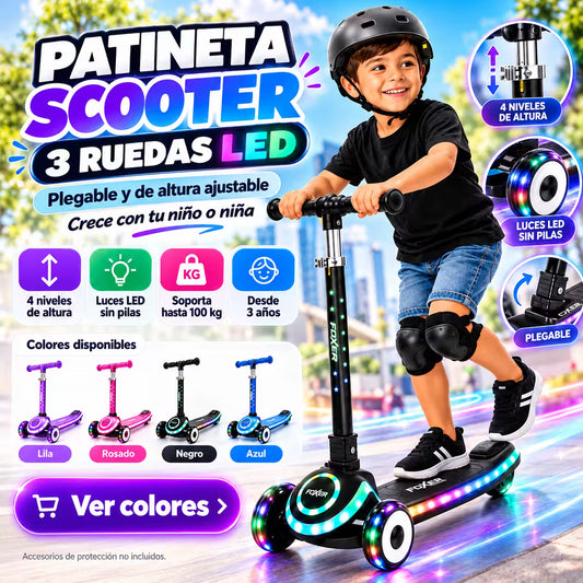 Scooter con Luces LED para NINOS