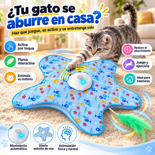 Juguete Interactivo Recargable para Gatos con Pluma Oculta