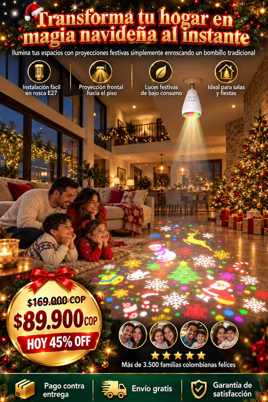PROYECTOR NAVIDEÑO BOMBILLO RC